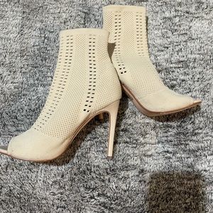 Stretch open toe women’s boots